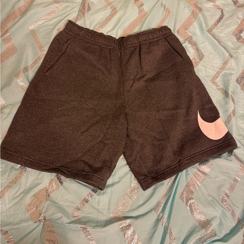Nike Men's Dark Gray Shorts with White Swoosh logo. Men’s Large. BNWT!